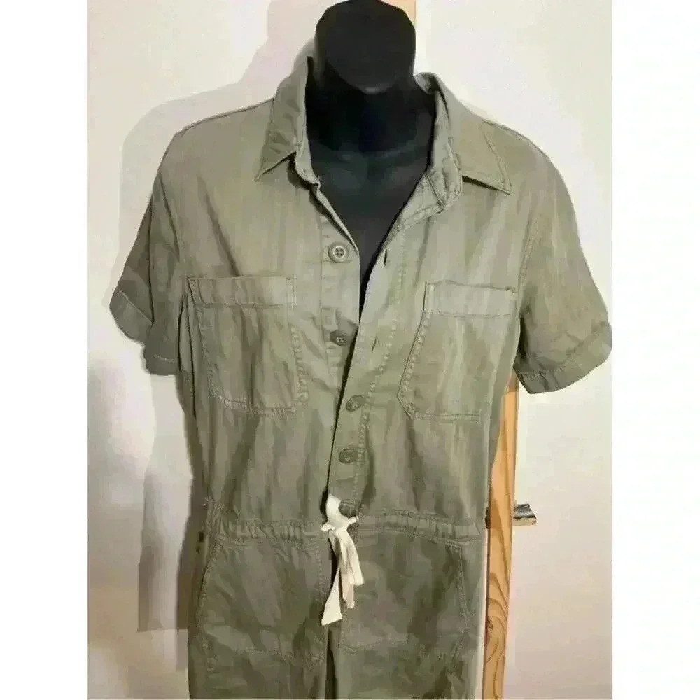 Lucky Brand Drawstring Dress, Women’s Size XS Frayed Hem Above the Knee, Aviator - Picture 5 of 12